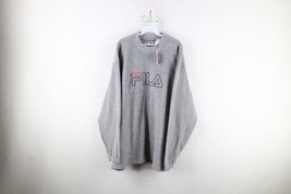 Deadstock Vintage 90s Fila Mens XL Spell Out Big Logo Fleece Crewneck Sw... - £51.98 GBP