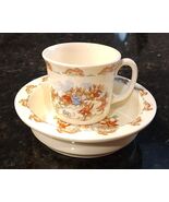 Vintage Bunnykins Royal Doulton Rimmed Childs Bowl &amp; Cup Set - $12.99