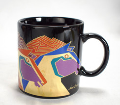 Laurel Burch Wild Stallions Coffee Mug Tea Cup Black Colorful Horses Jap... - £20.11 GBP