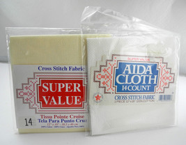 Super Value 14 Count Aida Cross Stitch Fabric - White 12&quot; x 18&quot; - $4.70