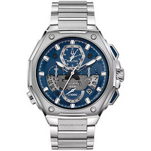 Bulova Men&#39;s Precisionist Blue Dial Watch - 96B349 - £440.19 GBP