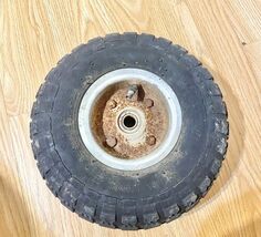 Unbranded Hand Trucks Wagon Wheel 4.10/3.50-4 Flat Tire 5/8 Bearings - $12.00