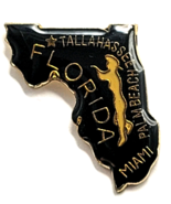 Florida State Shape Souvenir Pin Swimmer Silhouette Tallahassee Palm Bea... - $239.74 MXN