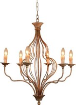Chandelier Kachina French Country Rustic Copper Iron 6-Light Terracotta Lighting - £1,003.26 GBP