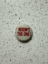 Richard Nixon&#39;s The One Vintage 1968 Political Campaign Pinback Pin Badge Button - £2.33 GBP