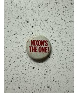 Richard Nixon&#39;s The One Vintage 1968 Political Campaign Pinback Pin Badg... - $4.04 CAD