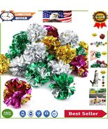Crisp Sound and Reflective Mylar Crinkle Balls - 25 Cat Toys for Excitement - $34.53 CAD