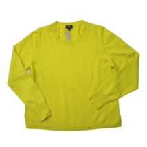 NWT J.Crew K1313 Everyday Cashmere in Bright Citrus Slim Fit Crewneck Sweater XL - £63.65 GBP
