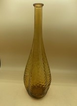Rossini Empoli Italy Amber Genie Bottle 15.5” Glass Decanter Triple Pinch - £35.49 GBP