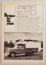 1969 Print Ad Rolite 1100 Pickup Truck Camper on Ford Grantsburg,WI - $13.48