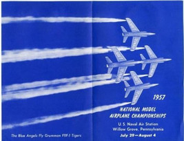 National Model Airplane Championship Program 1957 Naval Air Station Willow Grove - $17.82