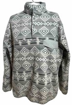 Southern Grit Mens Sweater Size Large Gray Southwestern Aztec Pullover 1... - $19.41