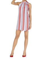 MAISON JULES Women&#39;s Americana Striped Tie-neck Dress Size S Small NWT - £27.37 GBP