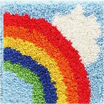 Rainbow Cloud Kids Latch Hook Kit - DIY Rug Cover with Crochet Yarn &amp; Needlework - $43.51