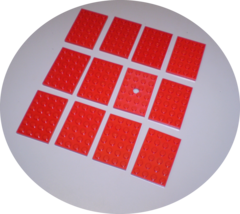 12 Used Lego 4 x 6 Red Plates  3032 - 709 - £7.95 GBP