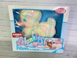 Playskool Hasbro 1996 Baby Blankies Pillow Snuzzles Duck Plaid Plush Pastel NEW - £274.58 GBP