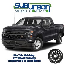 One Single 2019-2024 Chevy Silverado 1500 Wt # IMP-100BLK 17&quot; Black Wheel Skin - £21.86 GBP