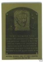 Ty Cobb C.Town Metal Hof Plaque Card (1000) Near Mint !! - £31.38 GBP