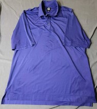 Footjoy Shirt Mens XL Purple Strip Short Sleeve Polo Performance Golf  - $19.96