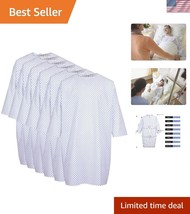 Comfortable Hospital Gown 6 Pack - Unisex Fits Up to 2XL, White Medical ... - $49.50