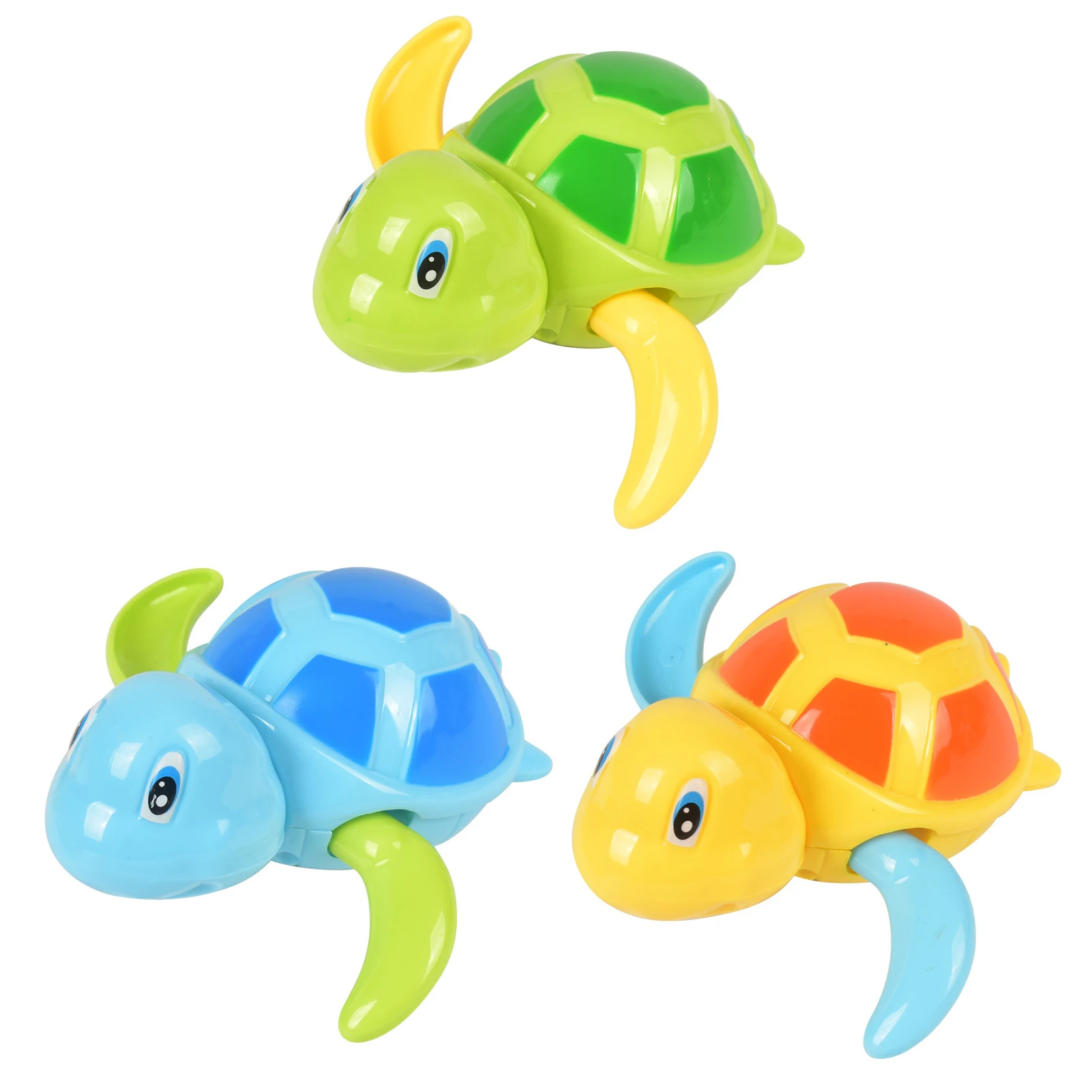 3pcs Boys Girls Floating Funny Summer Pool Wind Up Turtle Shape ABS Cute Bath - £13.47 GBP