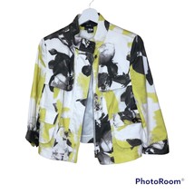 Per Se Artsy Jacket Blazer yellow, Career Casual pockets high neck snap zip Fall - £5.29 GBP