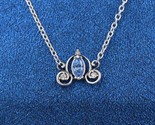 925 Sterling Silver Disney Cinderella&#39;s Carriage Collier Necklace 45CM - $21.80