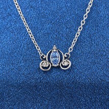 925 Sterling Silver Disney Cinderella&#39;s Carriage Collier Necklace 45CM - £17.28 GBP