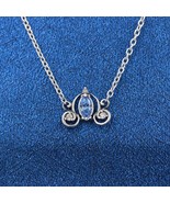 925 Sterling Silver Disney Cinderella&#39;s Carriage Collier Necklace 45CM - £17.22 GBP