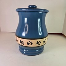 7&quot; Blue Paw Print Ceramic Urn - $23.99