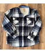 Telluride Shirt Men XL Black Cream Tan Plaid Check Shacket Soft Flannel ... - $33.92 CAD