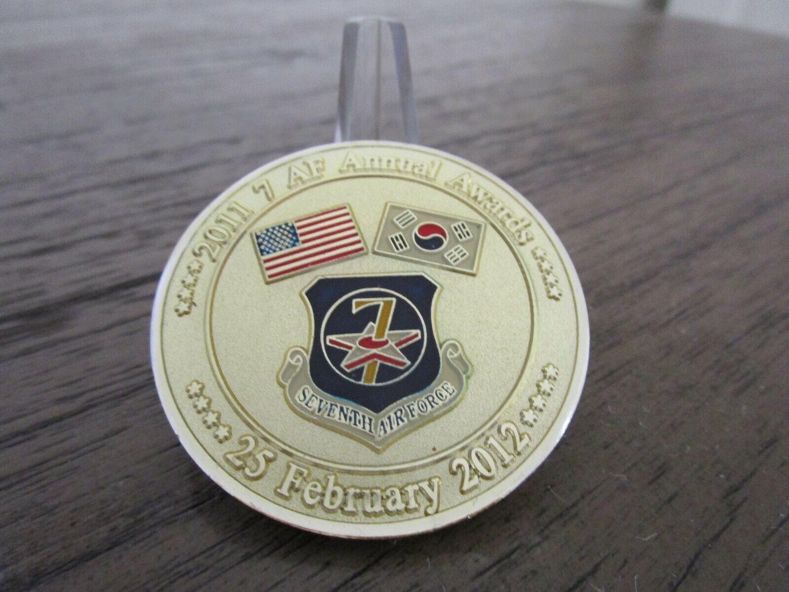 USAF Seventh Air Force 2012 Annual Awards ROK Korea Challenge Coin #119E - $10.88