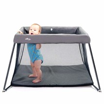 Foldable Travel Crib, Lightweight Portable Playpen, Easy To Pack Playard With Co - £93.63 GBP