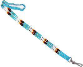 Mia Jewel Shop Native Inspired Seed Bead Feather Pattern Thin Strap Lanyard Hold - £16.06 GBP