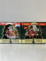 Coca-Cola Trim A Tree Collection Christmas Ornament lot of 2 x96 - $300.33 MXN