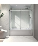 Frameless Shower Door: 6063 Brushed Nickel, Soft Close - $746.58 CAD