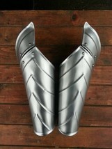 halloween Medieval Steel Braсers Knight Armor Larp Hand Greaves Guard - £61.62 GBP