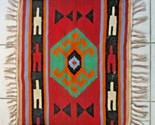 Antique 31&quot; x 28&quot; Turkish Kilim Rug Hand Woven Saddle Blanket - $297.00