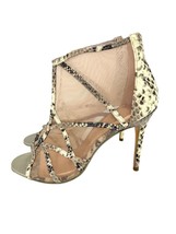 Ted Baker Taminaa Mesh Snake Print Leather Bootie Peep Toe SZ 38 EU New SH29 - $149.00