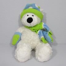 HugFun 17 inch Plush Polar Bear Hood Scarf Mittens Teddy Stuffed Animal Toy - £12.90 GBP