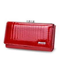 DICIHAYAWomen Genuine Leather Alligator Short Wallet Female Zipper Hasp Large Ca - £39.41 GBP