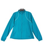 Reebok Women&#39;s L Teal Blue Track Jacket, Sportswear Athletic Retro Gorpcore - $21.88 CAD