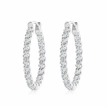 Authenticity Guarantee 
ANGARA Lab-Grown Diamond Inside Out Hoop Earrings in ... - £1,527.90 GBP