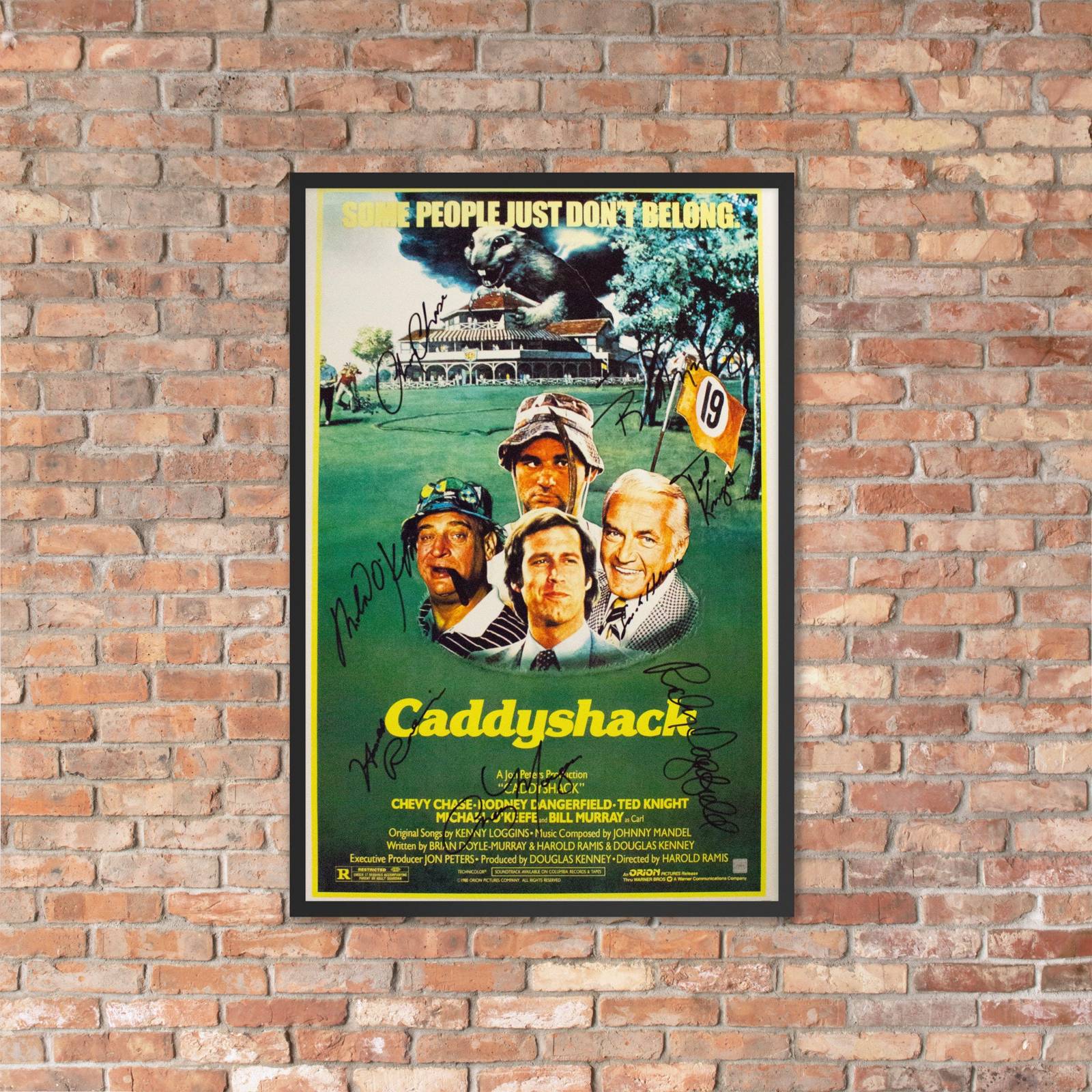 Caddyshack Reprint Signed Framed Movie Poster AutographsReprints