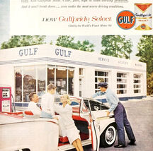 1958 Gulf Gas &amp; Oil Advertisement Gulfpride Select Service Station DWII30 - $42.03 CAD
