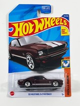 Hot Wheels 2021 &#39;65 Mustang 2+2 Fastback Muscle Mania 1/10 Maroon Red 192/250 - £6.26 GBP