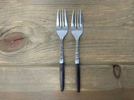 2 Canoe Muffin Salad Forks Vintage INTERPUR INR2 Stainless Steel Japan - £18.31 GBP