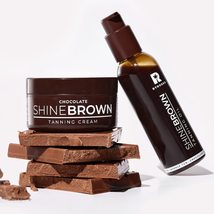 BYROKKO Tanning SET 2IN1, Original Shine Brown Chocolate Tanning Accelerator Cre - £47.77 GBP