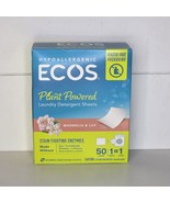 ECOS Laundry Detergent Sheets Magnolia &amp; Lily 50 Count Plant Powered NEW - $315.01 MXN