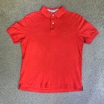 Tommy Hilfiger Polo Shirt Adult Large Red Custom Fit Golf Outdoor Preppy... - $16.54